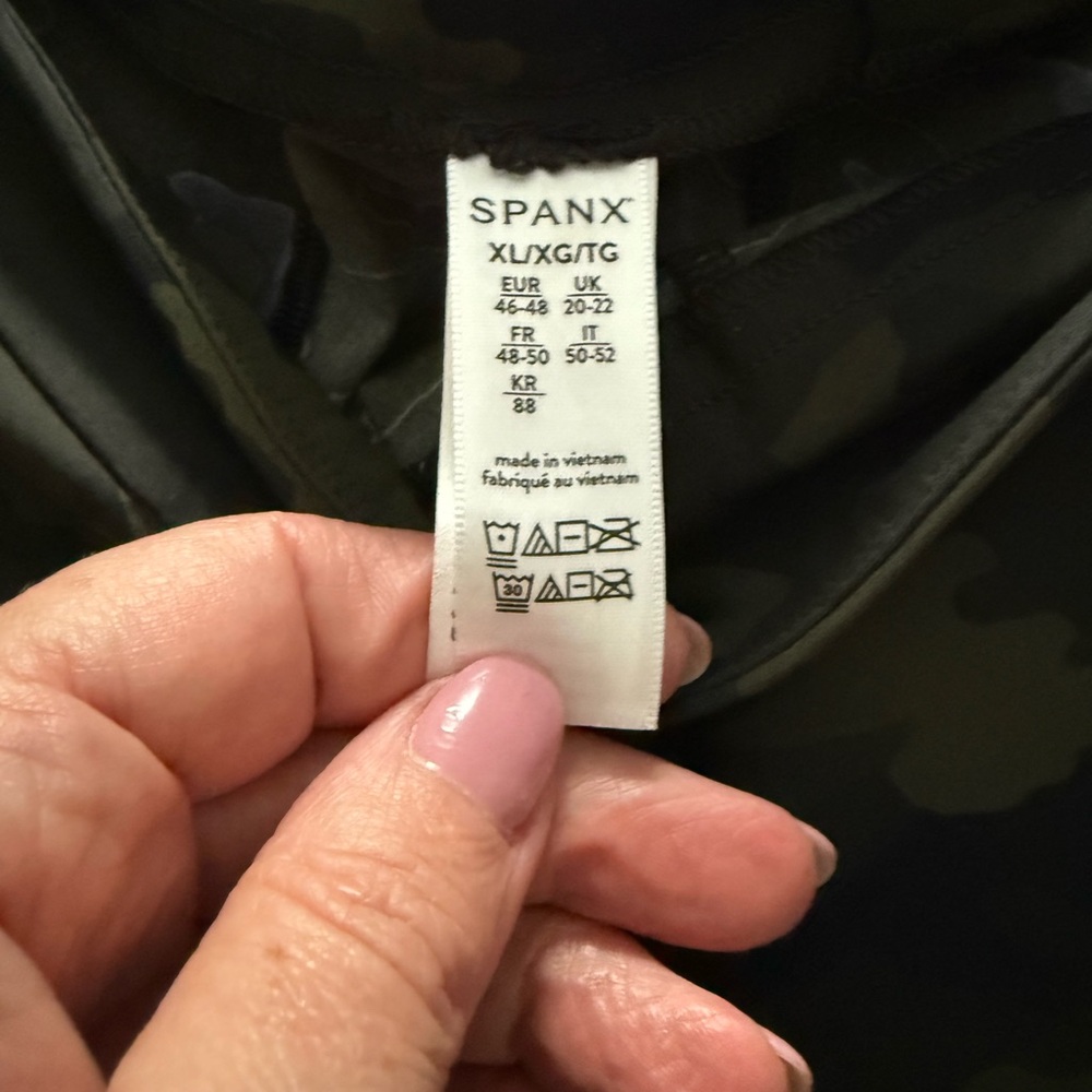 SPANX Dark Camouflage Shorts